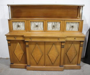 Vintage Mid-Century Modern Buffet Sideboard With Decorative Detailing