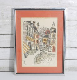 Jacquest Street Scene Limited Edition Print  Pencil Signed 8/250  Framed 17' X 13'