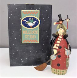 Williraye Hats Off To Winter Hand-Painted Figurine, Coyne's & Co W/ Original Box WW2816