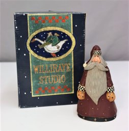 Williraye Santa Hand-Painted Figurine, Coyne's & Co W/ Original Box WW2753