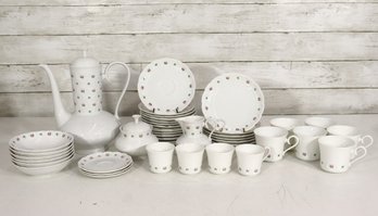 Large Set Franconia Krautheim Pirouette Fine China Dinnerware  Pink Rose Pattern  READ