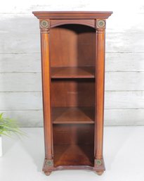 Bombay Company Wooden Display Shelf Cabinet  Mini Bookcase W/ Columns  21 Tall- Table  Top