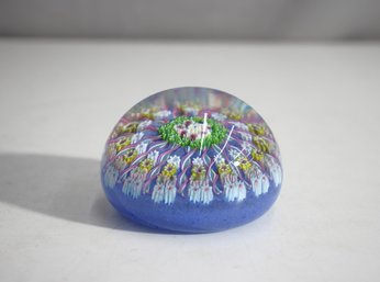 2' Tall Handcrafted Millefiori Glass Paperweight