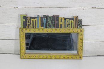 Family & Friends Decorative Wall Mirror  12.5 X 9 Rustic Wood Sign Mirror