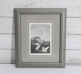 Pencil Signed Eric Bealer Swan Song Engraving 92/400  Framed Limited Edition 12' X 10'