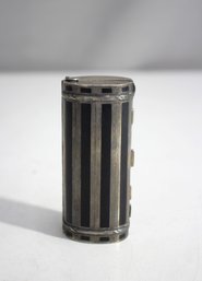 'Antique Art Deco Silver-Tone Enamel Compact Case - 3.5 Long'