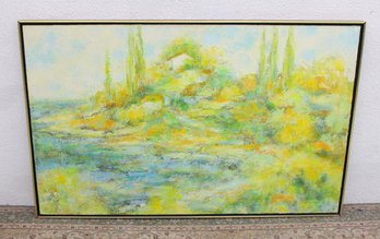 Frederick Terna Inlet Original Painting  Large Impressionist Landscape 30' X 48' Framed