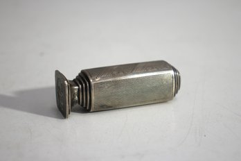 'Antique Silver Plated  Engraved Stamp - 2.5 H'