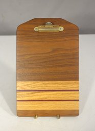 Handcrafted Wooden Clipboard  Mixed Hardwood  9.5 H X 6 W