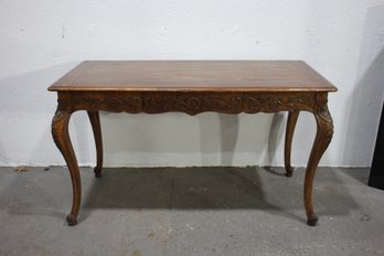 John Widdicomb Carved Console Table With Pull-Out Extensions  Elegant Vintage Design