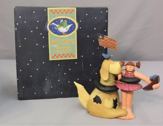 Williraye Studio Dog Days Of Summer Hand-Painted Figurine, Coyne's & Co W/ Original Box WW1336