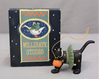 Williraye Cat Dressed In Tutu Hand-Painted Figurine, Coyne's & Co W/ Original Box WW6010