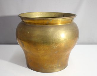 'Large Antique Brass Planter - 12 H X 13 Diameter'