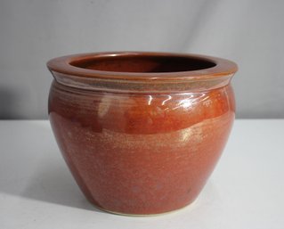 'Vintage Glazed Pottery Planter - 7.5 H X 9.5 Diameter'