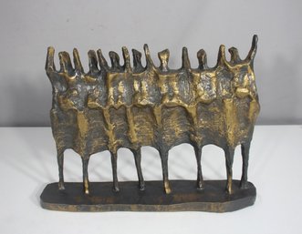 Krishna Reddy  The Vision  Bronze Look  Sculpture  Signed, 11H X 14.5W