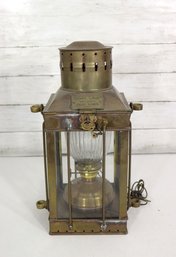 Vintage Brass Cargo Lantern  Cargo Light No. 4064 By Gray-Larkin Co.  Electrified  15' Tall