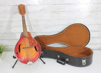 Vintage Kay Mandolin  27.5 Long  Sunburst Finish W/ Case & Stand