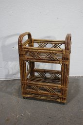 Handcrafted Bamboo And Rattan 3-Tier Shelf  Made In The Philippines