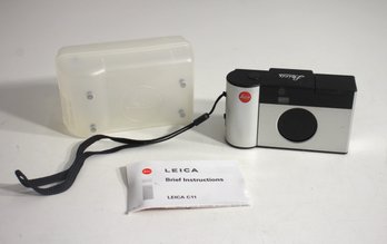 Leica C1 35mm Compact Film Camera  Vintage Point & Shoot W/ Case & Manual
