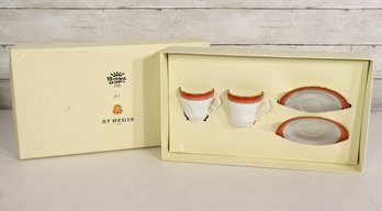 Richard Ginori 1735 For St. Regis Rome Porcelain Cup & Saucer Set  Original Box  2.5' Cup / 5' Saucer