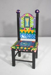 Add A Pop Of Color And Playful Charm To Your Collection With This One-of-a-kind Hand-painted Miniature Chair!
