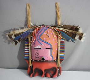 Unique Handcrafted Decorative Mask  25' H X 26' W