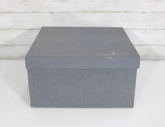 Vintage Steuben Glass Presentation Box  15' X 8' Gray Cloth Covered Display Storage Box (Box Only)