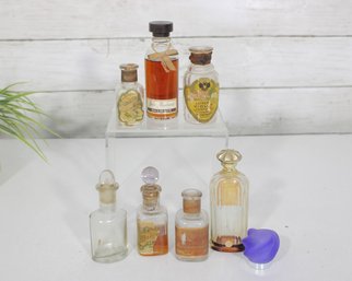 #6-Group Lot Vintage Perfume & Vanity Bottles  Decorative Glass  All Used