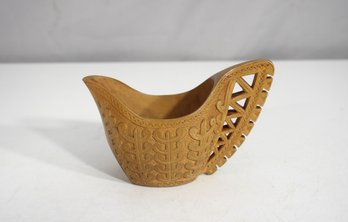 Vintage Hand-Carved Wooden Scandinavian Kuksa Cup  3.5 Tall