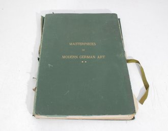 Masterpieces Of Modern German Art  Antique Illustrated Folio Portfolio  Mounted Plates