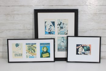 Set Of 3 Framed Classic Movie Poster Prints  Greta Garbo, Laurel & Hardy, Mae West