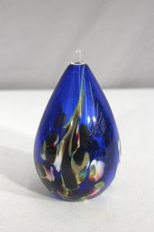Hand-Blown 5' Art Glass Oil Candle  Signed Maytum Studios