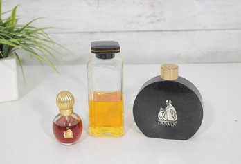 #11-Vintage Arpge By Lanvin Perfume Bottle  Used  Classic Black & Gold Vanity Design