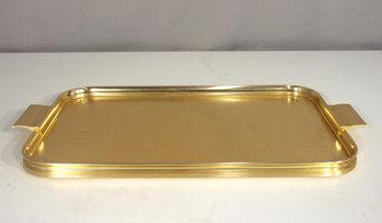 Vintage 17' X 9' Gold-Tone Serving Tray  MCM Woblet England
