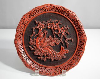 Vintage Cinnabar Plates By Weo Chos