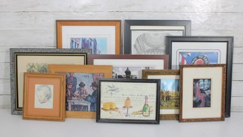 Large Group Lot Of Framed Art Prints  Mixed Styles, Portraits, Landscapes & More