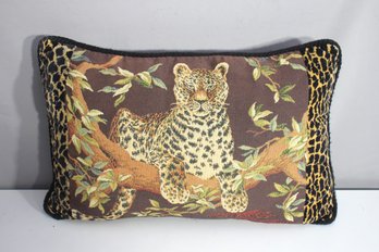 13.5' X 22' Leopard Tapestry Decorative Pillow