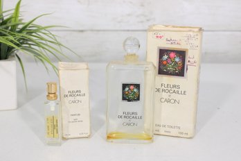 Caron Fleurs De Rocaille Perfume Lot  Eau De Toilette 100ml  Parfum Mini  Used  With Box