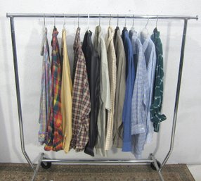 Rack D-Group Lot Of Mens Tops  Mixed Brands & Sizes  Button-Downs, Plaids & Casual Shirts
