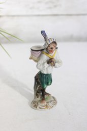 Volkstedt Porcelain Monkey Orchestra Drummer Figurine  4.5' H  Feather Repaired