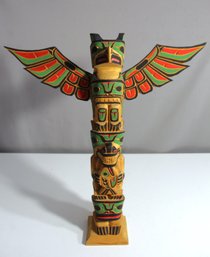 19' TOTEM POLE HAND-CARVED