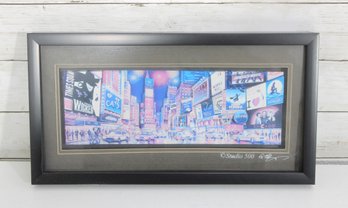 Framed Times Square Broadway Art Print  Studio 500 Signed, 9' X 16.5'