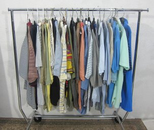 Rack D-Group Lot Of Mens T-Shirts & Polo Tops  Mixed Colors & Styles  Various Sizes