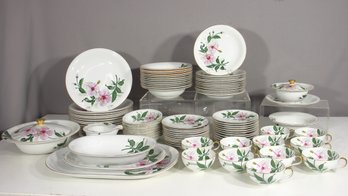 Vintage Newcrest China 'Sonata' Partial Dinnerware Set  Floral & Gold Trim