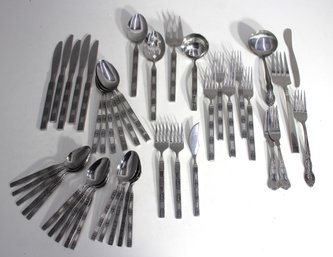Partial Set Of Vintage Continental Silverware - Decorative Handles