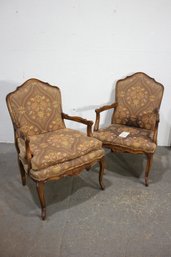 Pair Of Vintage Pincus Decorators Armchairs  Missing One Cushion