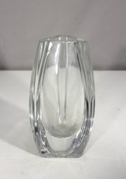 Baccarat Crystal Bouton-D'or Flower Bud Vase  8'  Elegant Tri-Ribbed Design