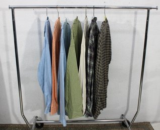 Rack E-Group Lot Of Mens Long Sleeve Button-Down Shirts  Mixed Brands & Sizes