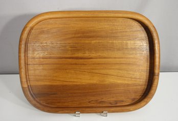 Vintage Dansk Teak Wood Serving Tray  17' X 12.5' Mid-Century Modern