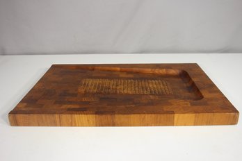 Vintage Dansk Digsmed Denmark End Grain Butcher Block Cutting Board  21' X 14.5'